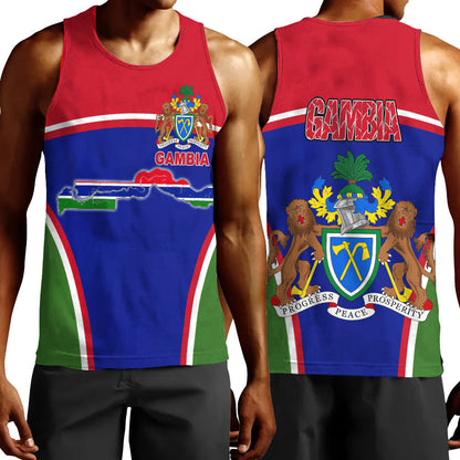 Clothing Gambia Active Flag Men Tank Top