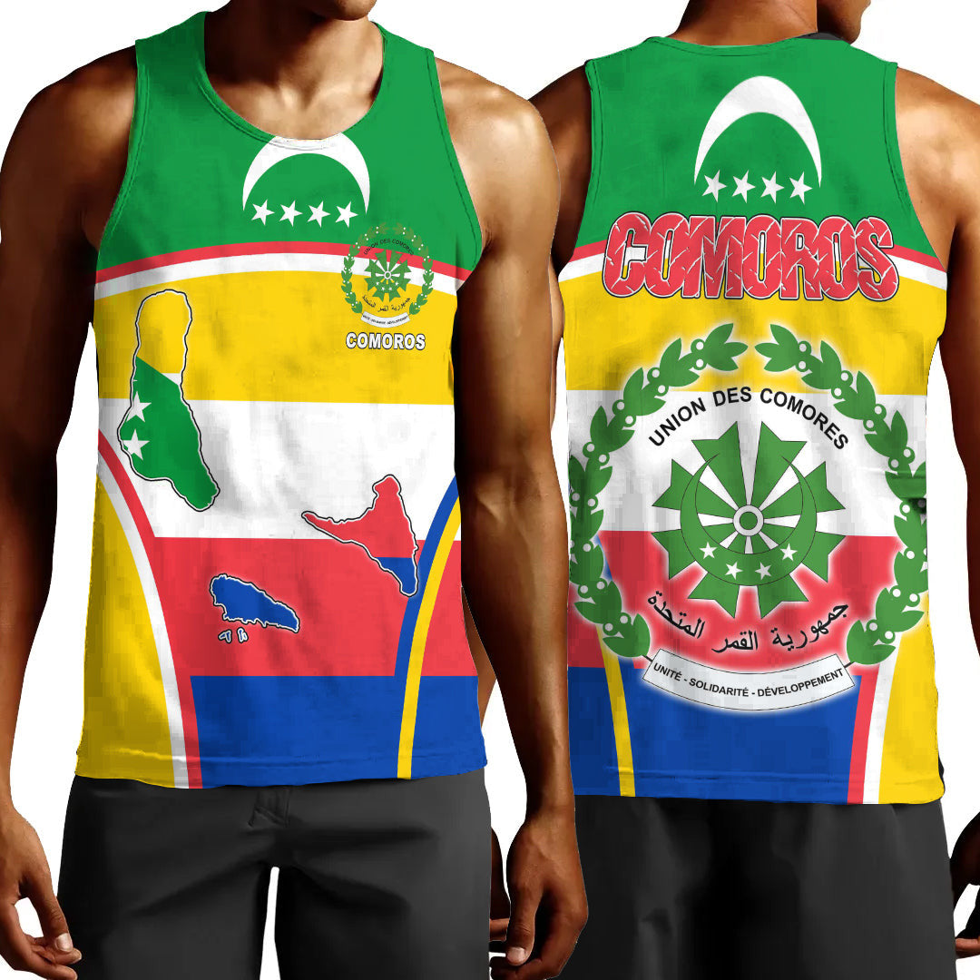 Clothing Comoros Active Flag Men Tank Top