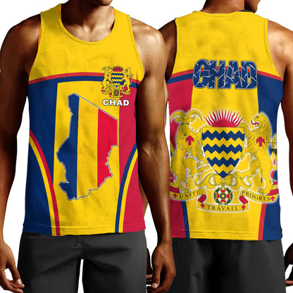 Clothing Chad Active Flag Men Tank Top
