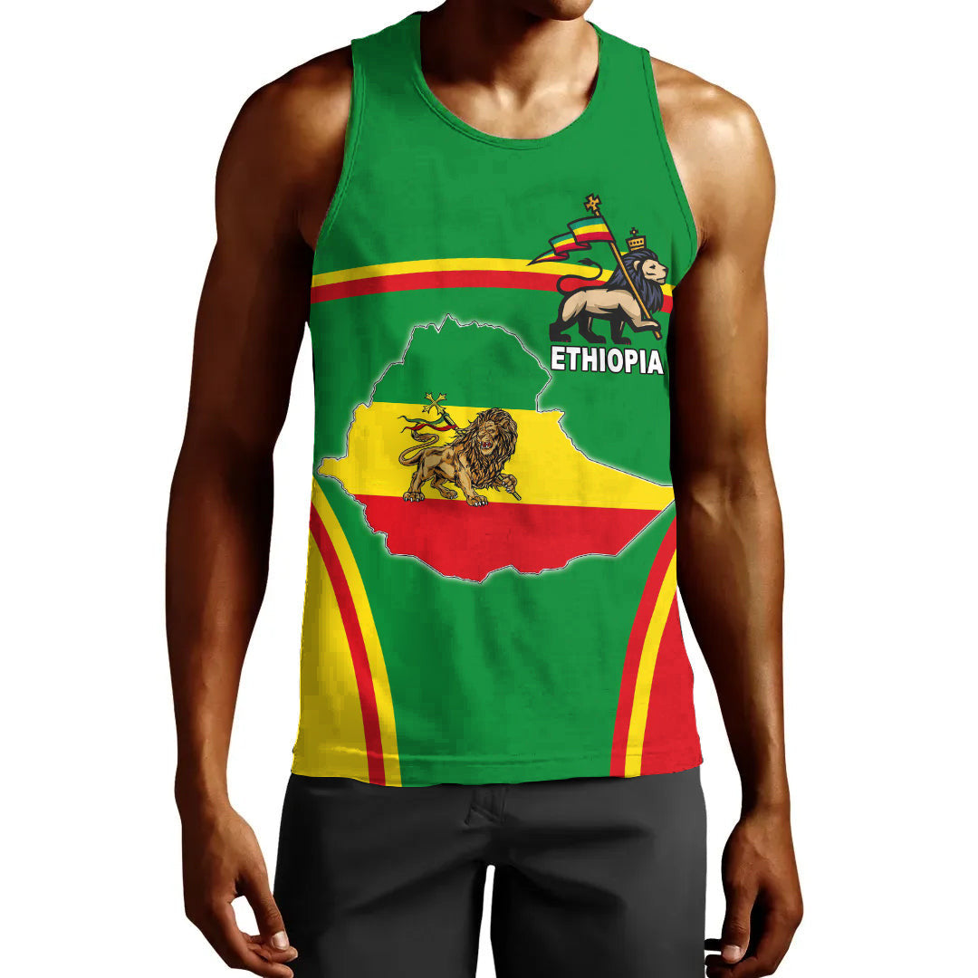 Clothing Ethiopia Lion Active Flag Men Tank Top