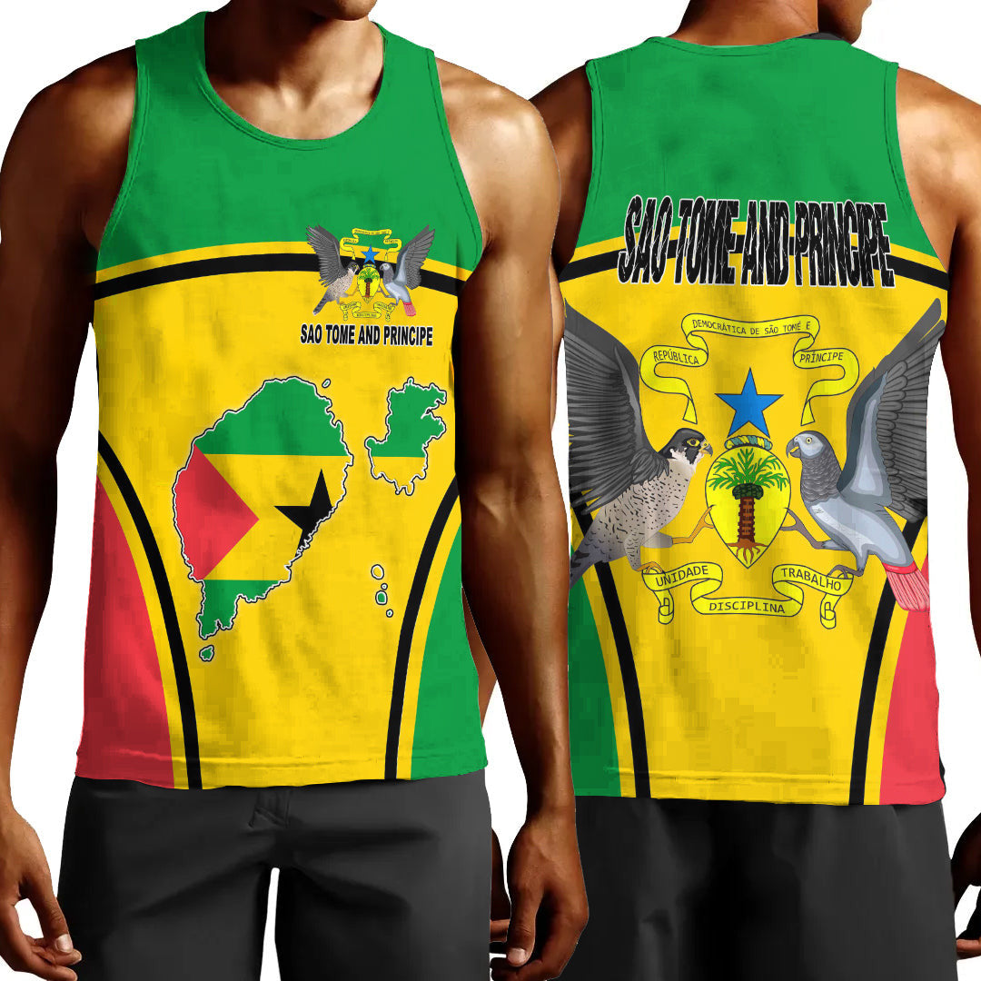 Clothing Sao Tome and Principe Active Flag Men Tank Top