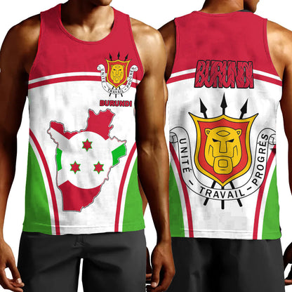 Clothing Burundi Active Flag Men Tank Top