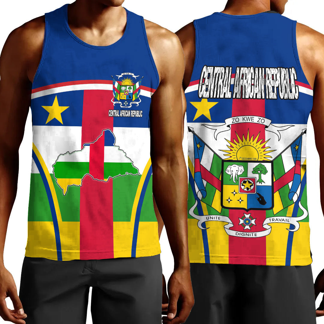 Clothing Central African Republic Active Flag Men Tank Top