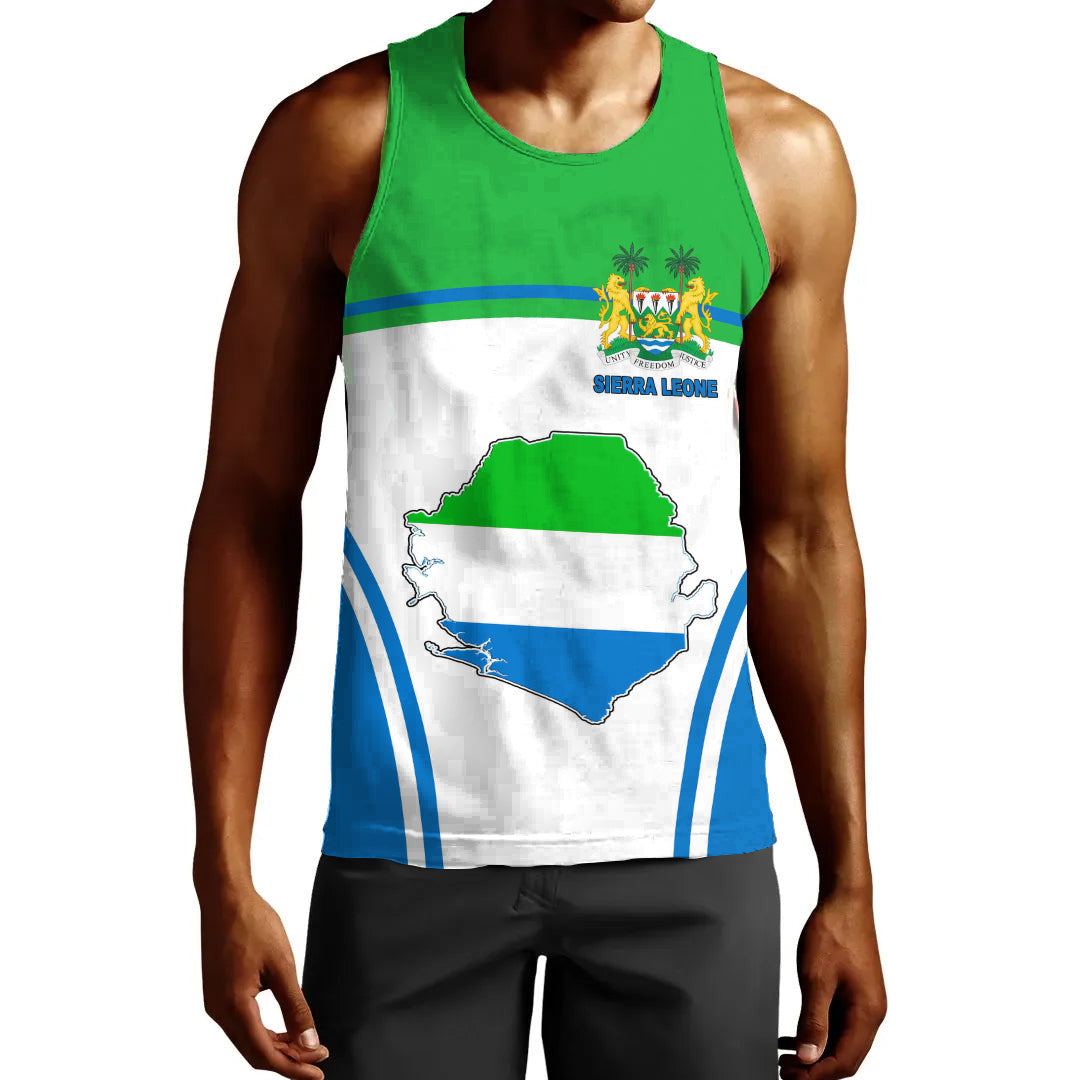 Clothing Sierra Leone Active Flag Men Tank Top
