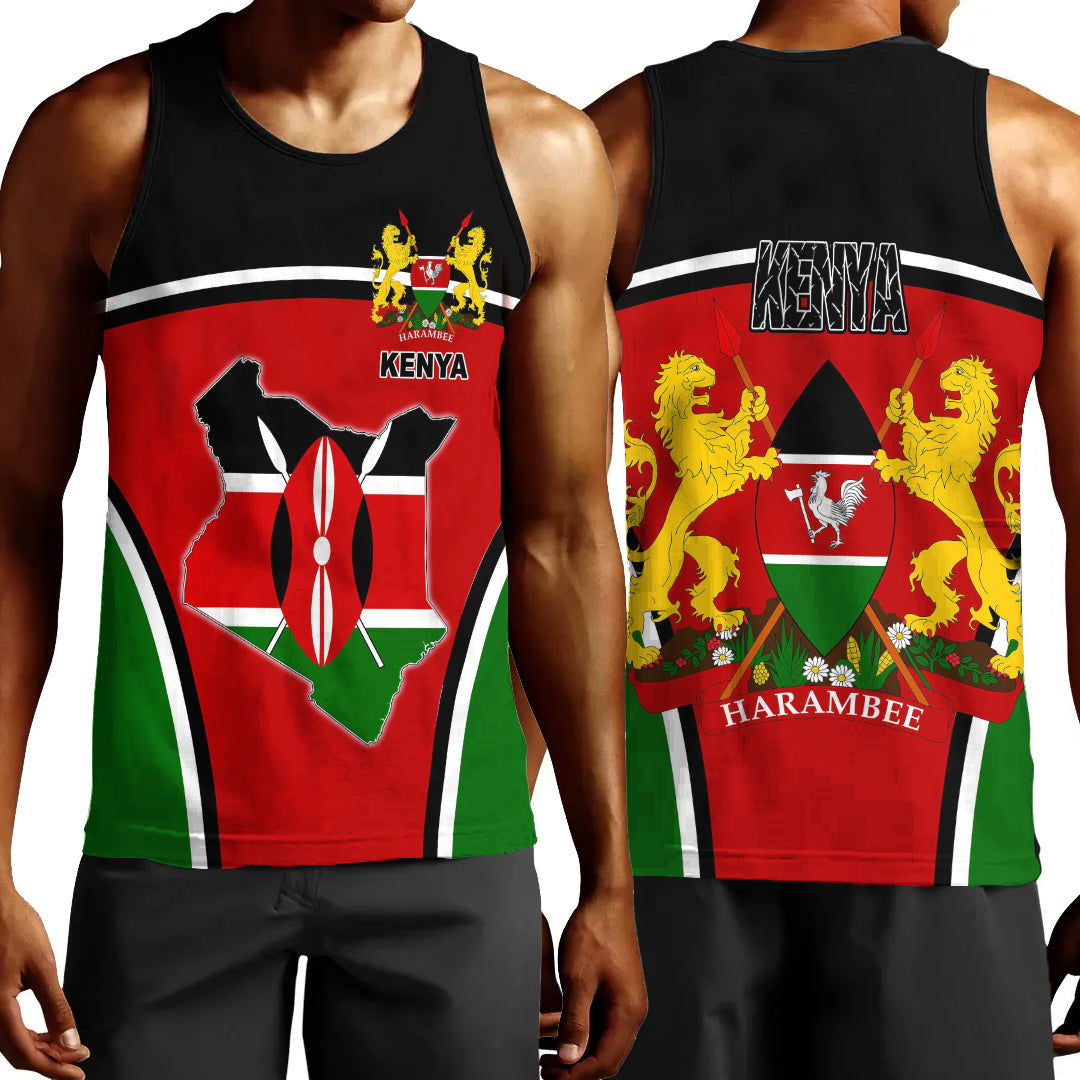 Clothing Kenya Active Flag Men Tank Top