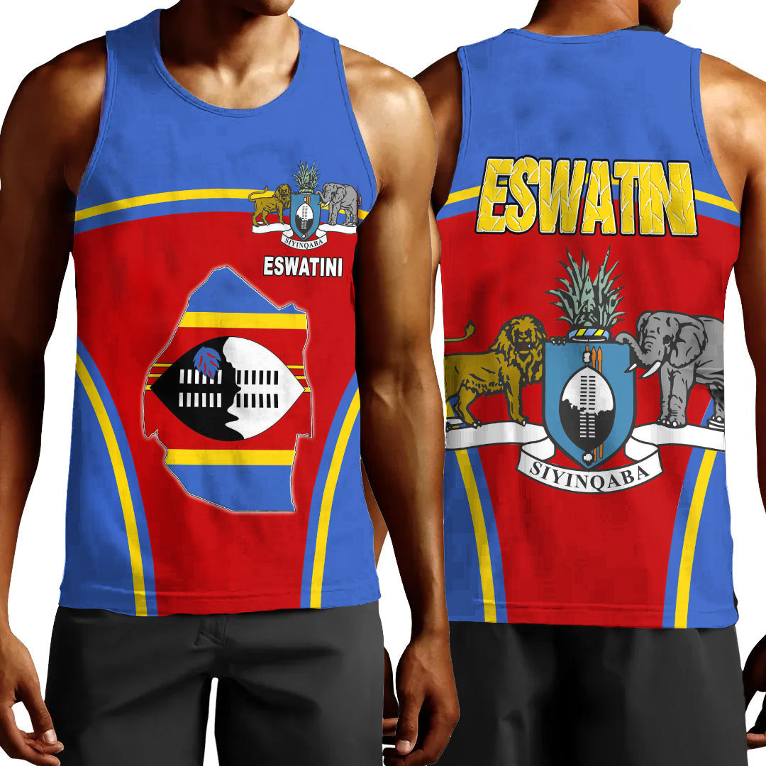 Clothing Eswatini Active Flag Men Tank Top