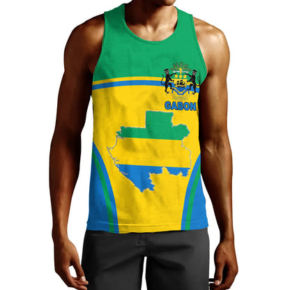 Clothing Gabon Active Flag Men Tank Top