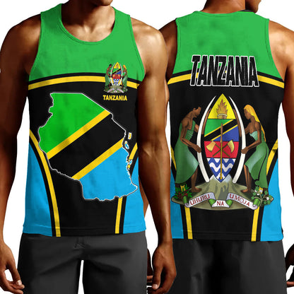 Clothing Tanzania Active Flag Men Tank Top