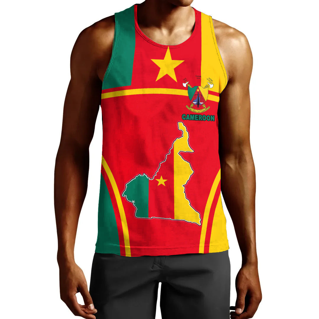 Clothing Cameroon Active Flag Men Tank Top