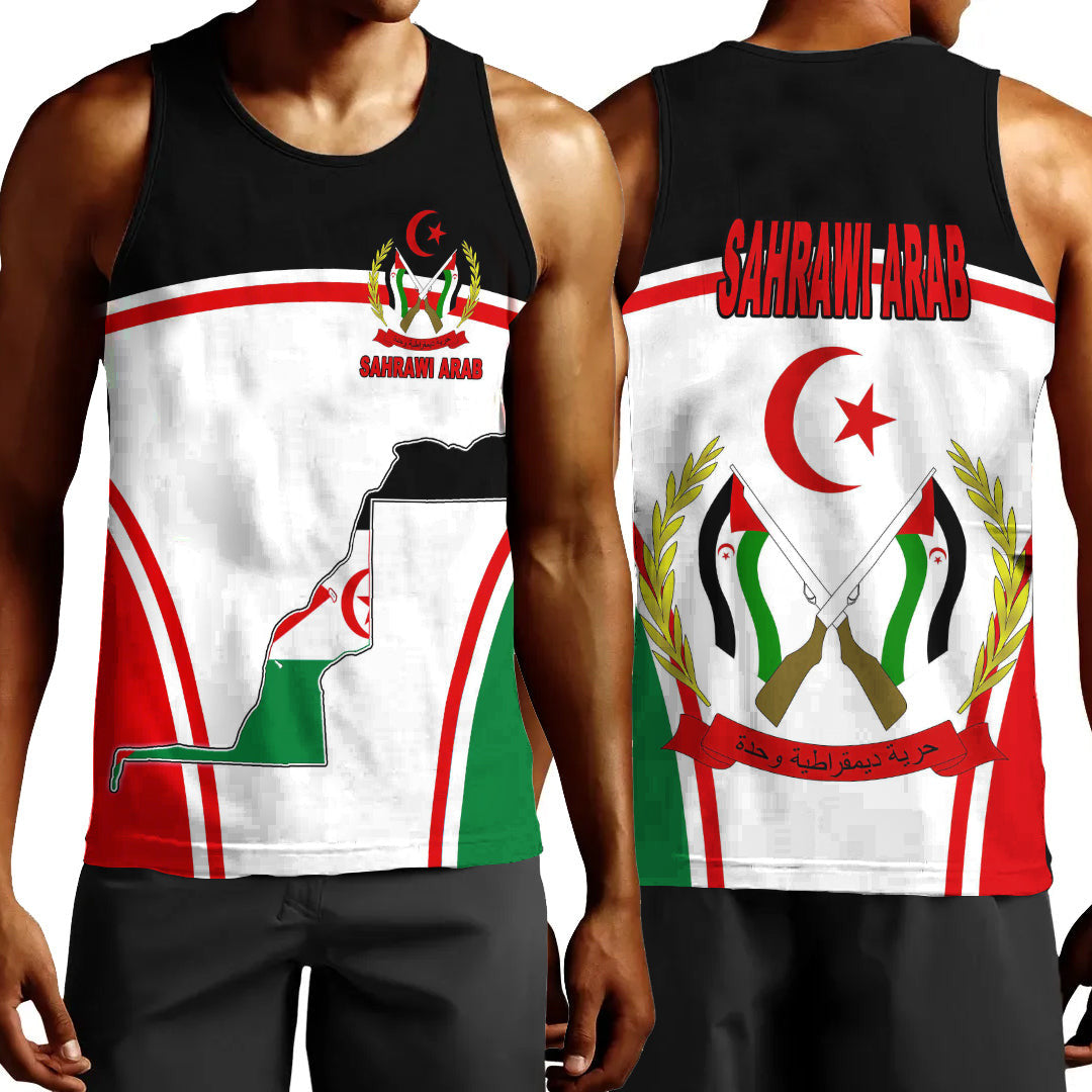 Clothing Sahrawi Arab Active Flag Men Tank Top