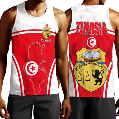 Clothing Tunisia Active Flag Men Tank Top