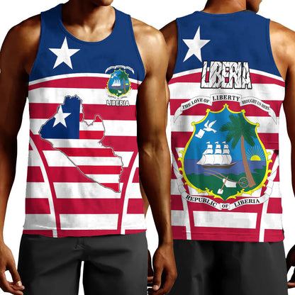 Clothing Liberia Active Flag Men Tank Top