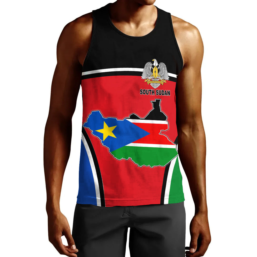 Clothing South Sudan Active Flag Men Tank Top
