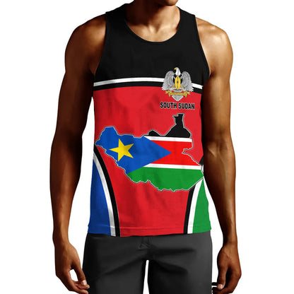 Clothing South Sudan Active Flag Men Tank Top