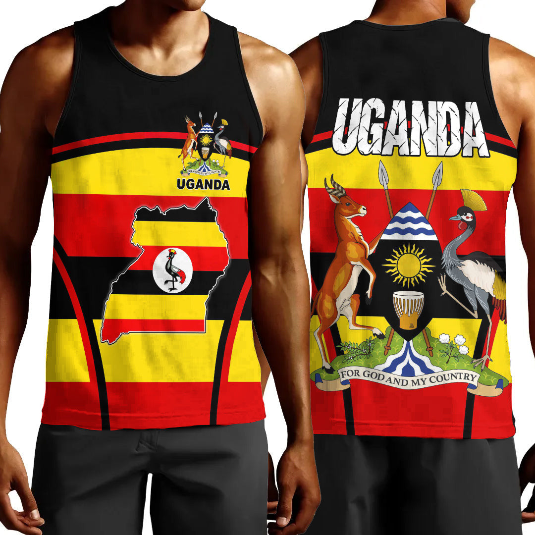 Clothing Uganda Active Flag Men Tank Top
