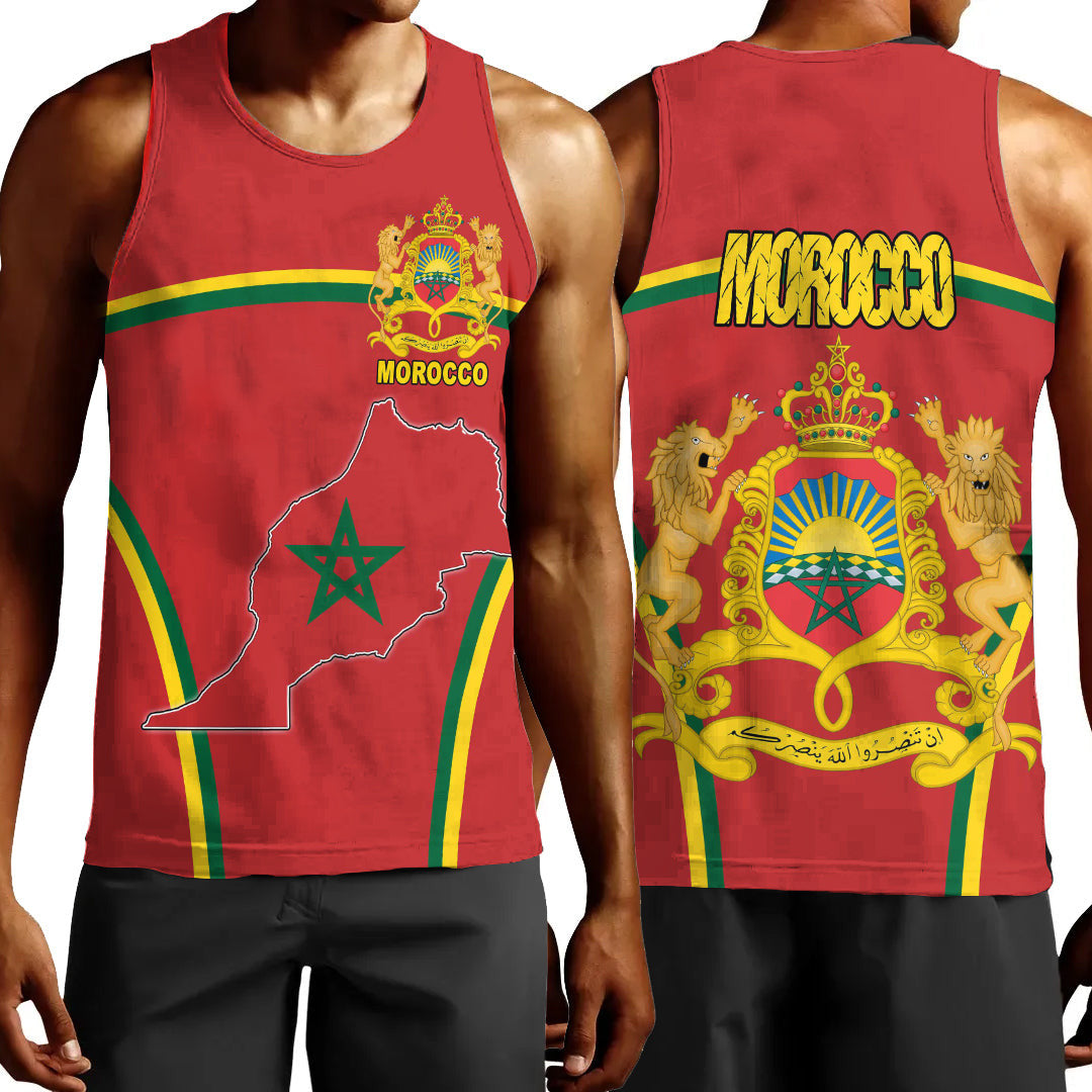 Clothing Morocco Active Flag Men Tank Top