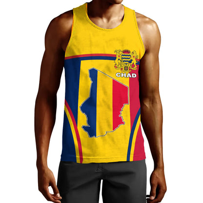 Clothing Chad Active Flag Men Tank Top