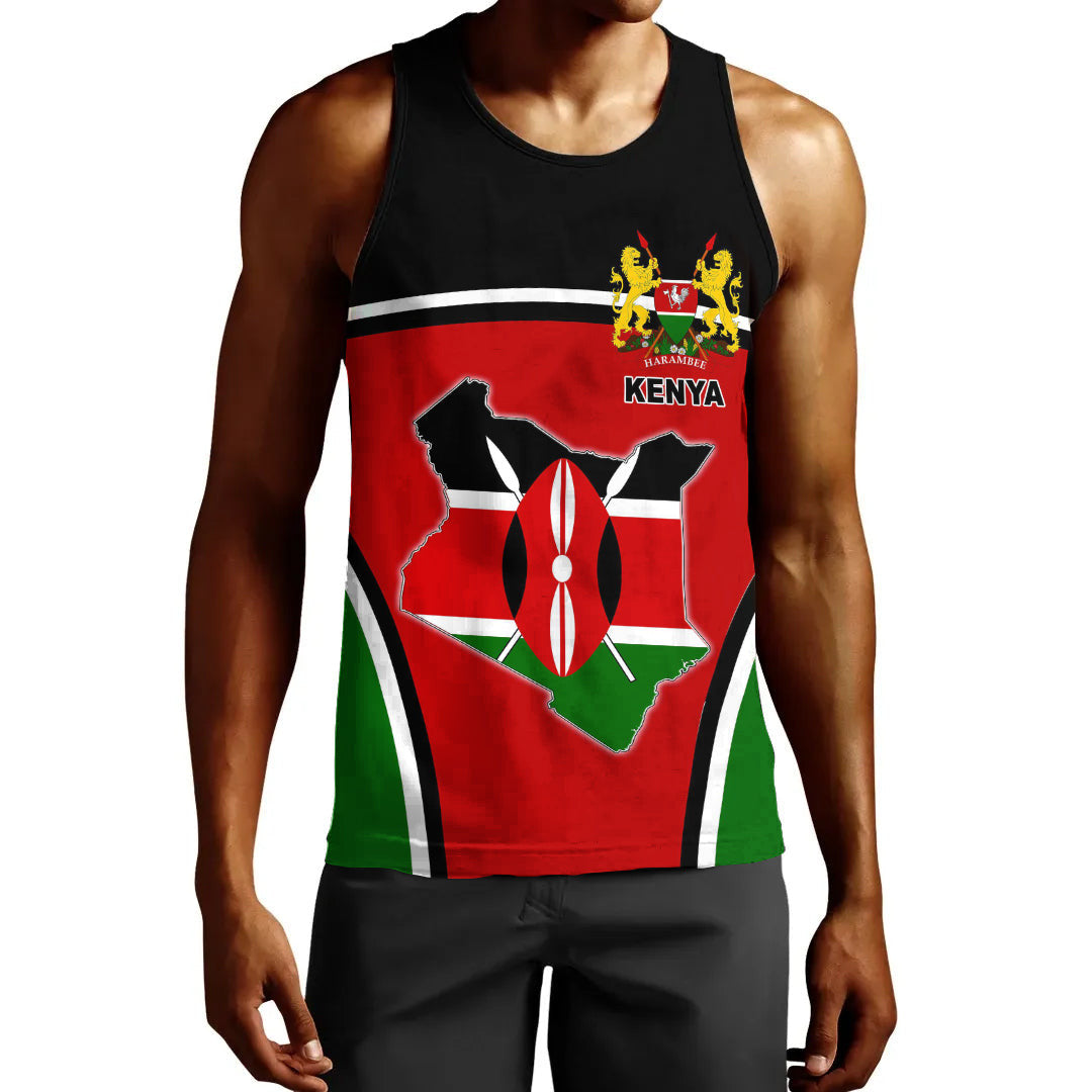 Clothing Kenya Active Flag Men Tank Top