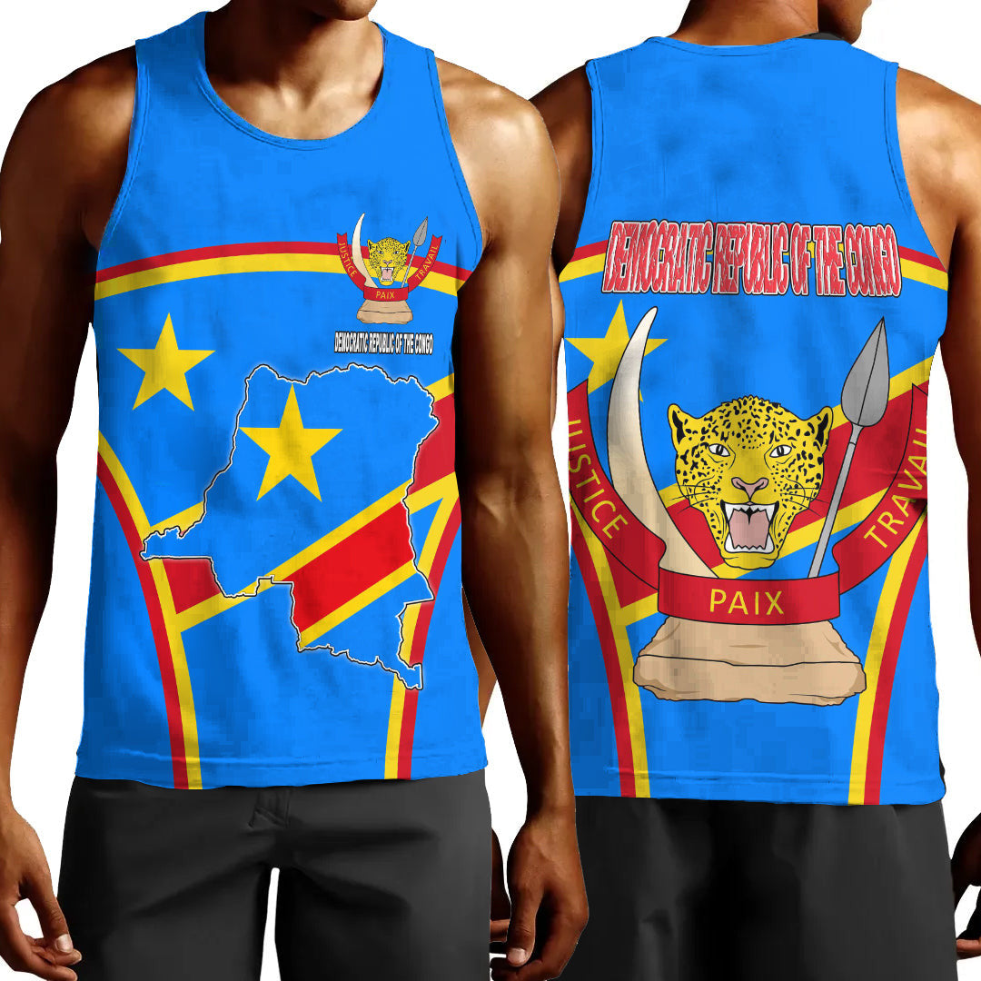 Clothing Democratic Republic of the Congo Active Flag Men Tank Top