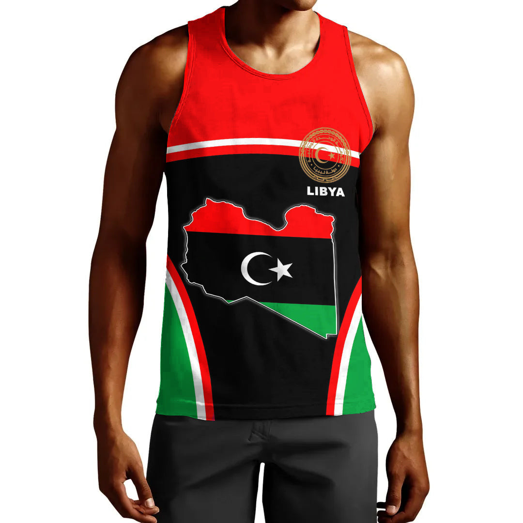 Clothing Libya Active Flag Men Tank Top