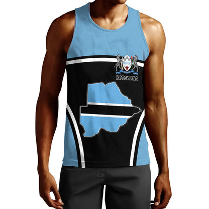 Clothing Botswana Active Flag Men Tank Top