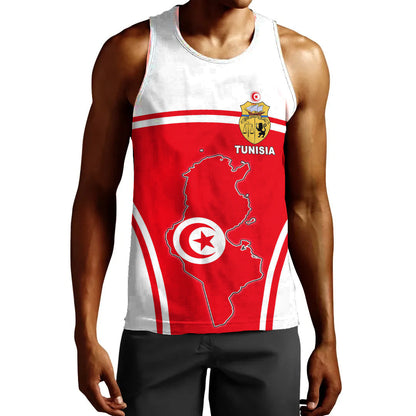 Clothing Tunisia Active Flag Men Tank Top