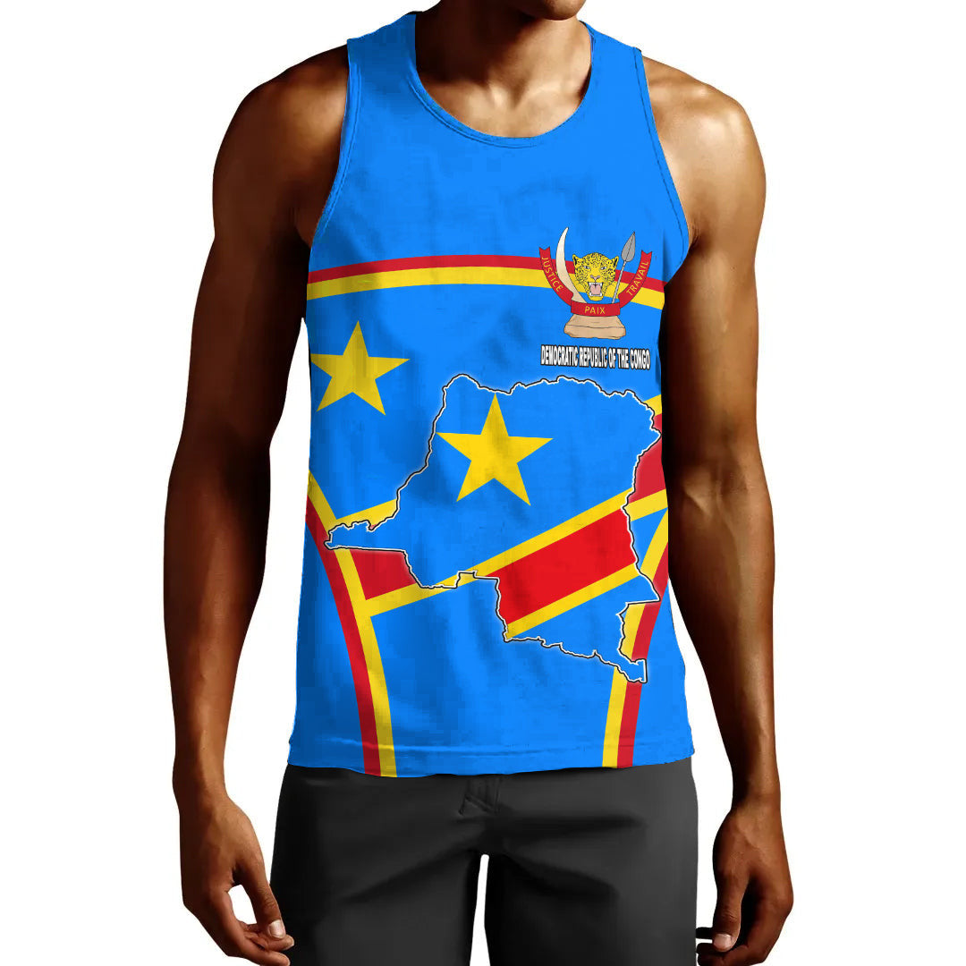 Clothing Democratic Republic of the Congo Active Flag Men Tank Top