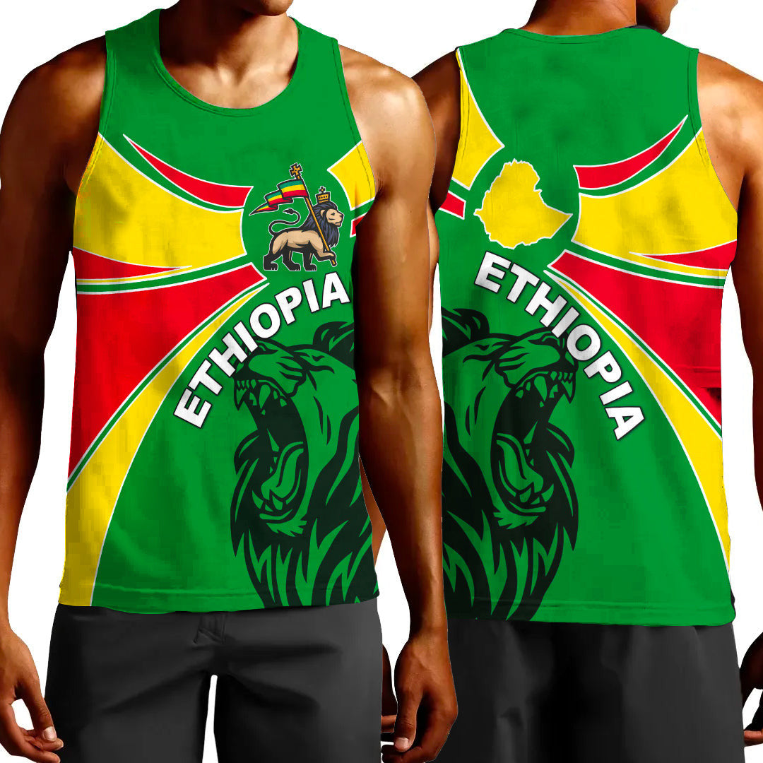Clothing Ethiopia Round Coat Of Arms Lion Tank Top
