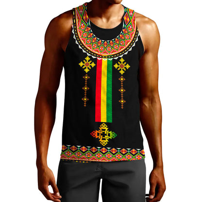 Clothing Ethiopia Lion Style Pattern Tank Top