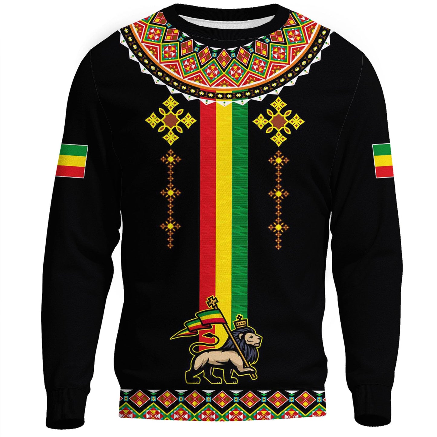 Clothing Ethiopia Lion Style Pattern Sweatshirts