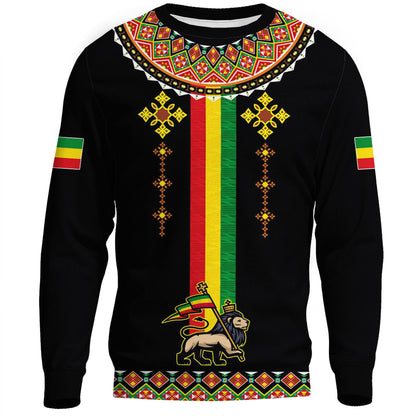 Clothing Ethiopia Lion Style Pattern Sweatshirts