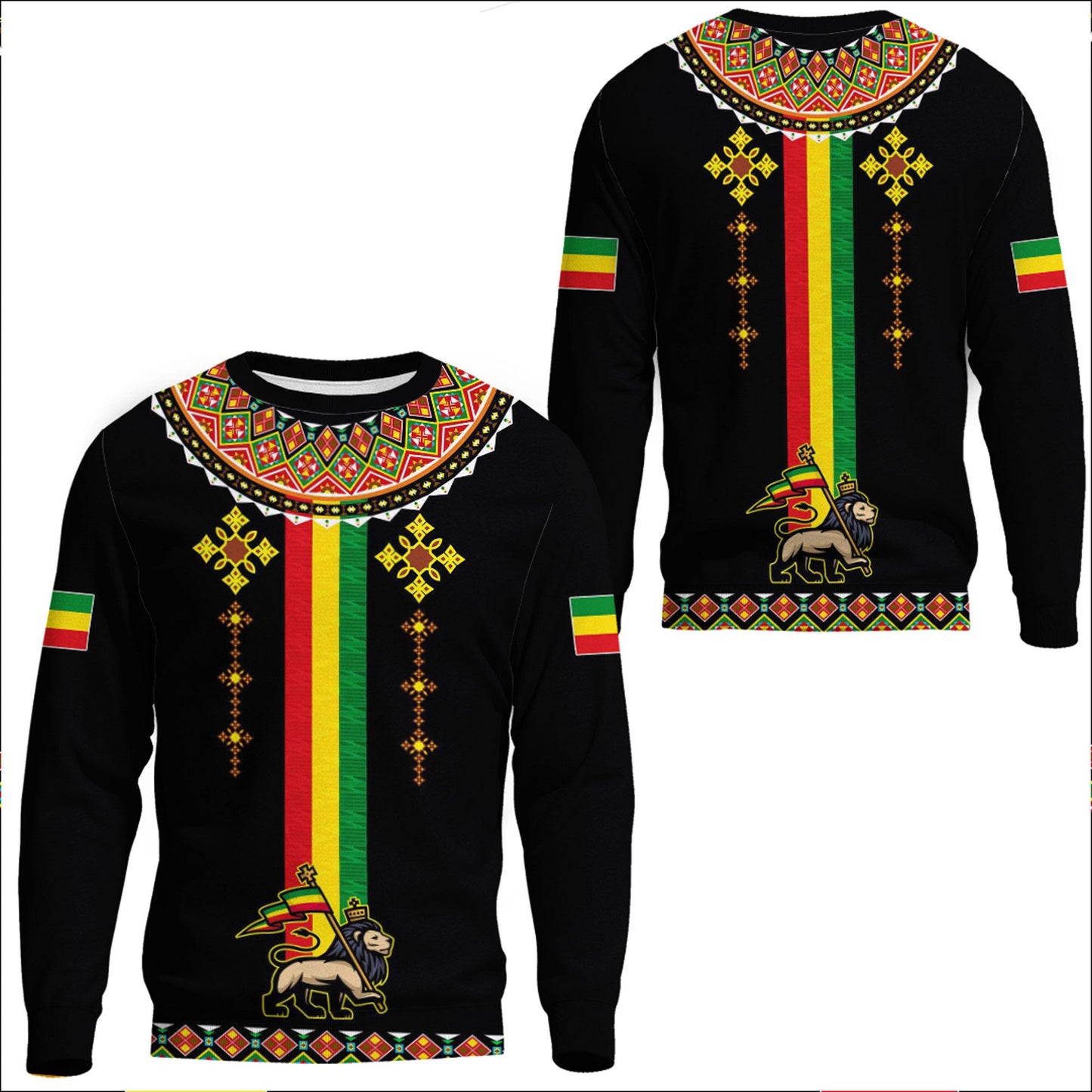 Clothing Ethiopia Lion Style Pattern Sweatshirts