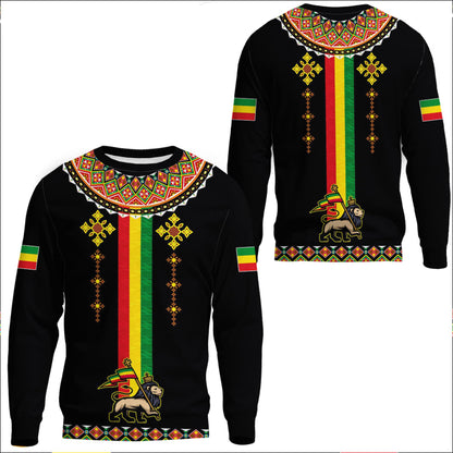 Clothing Ethiopia Lion Style Pattern Sweatshirts