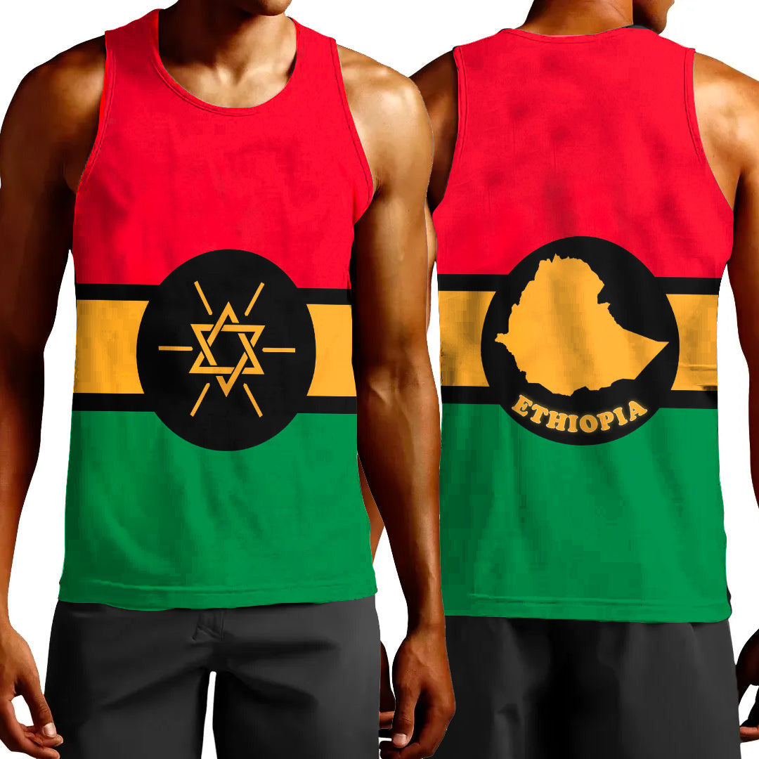 Clothing Ethiopia Flag and Map New Tank Top