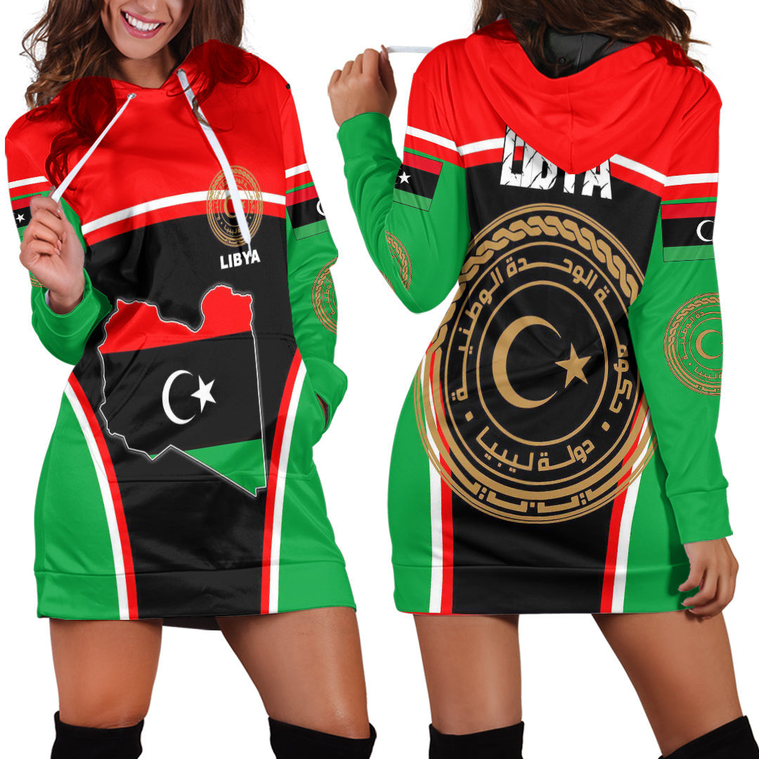 Clothing Libya Active Flag Hoodie Dress