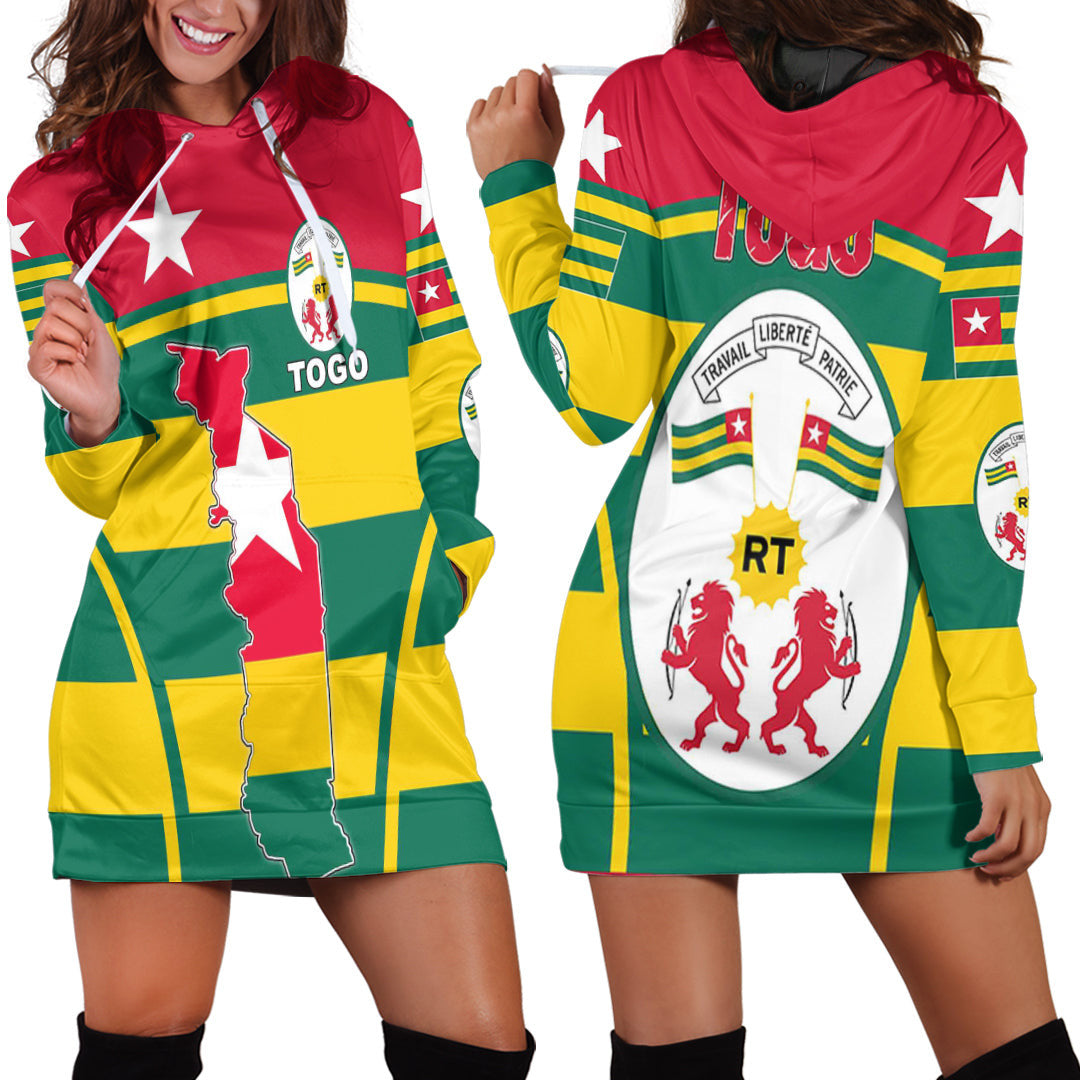 Clothing Togo Active Flag Hoodie Dress