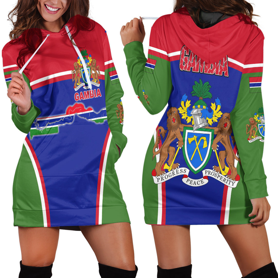 Clothing Gambia Active Flag Hoodie Dress