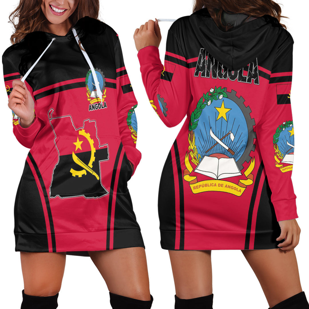 Clothing Angola Active Flag Hoodie Dress