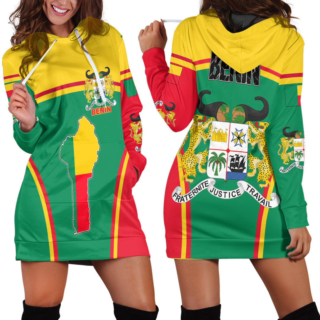 Clothing Benin Active Flag Hoodie Dress