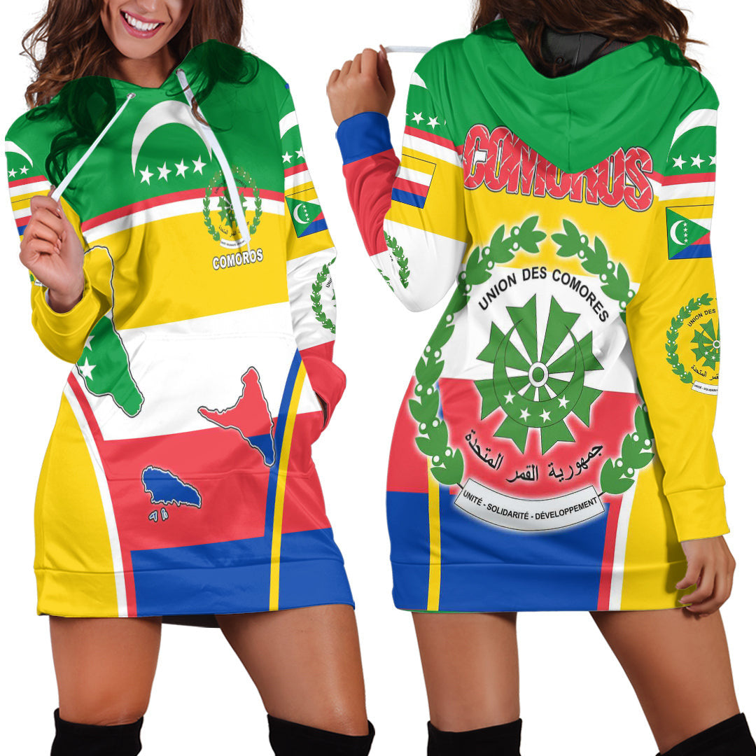 Clothing Comoros Active Flag Hoodie Dress