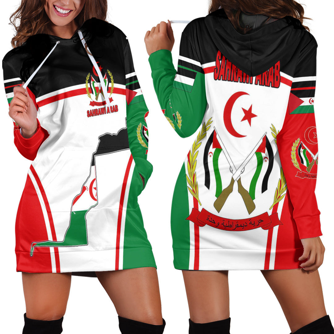 Clothing Sahrawi Arab Active Flag Hoodie Dress