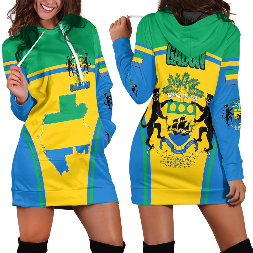 Clothing Gabon Active Flag Hoodie Dress