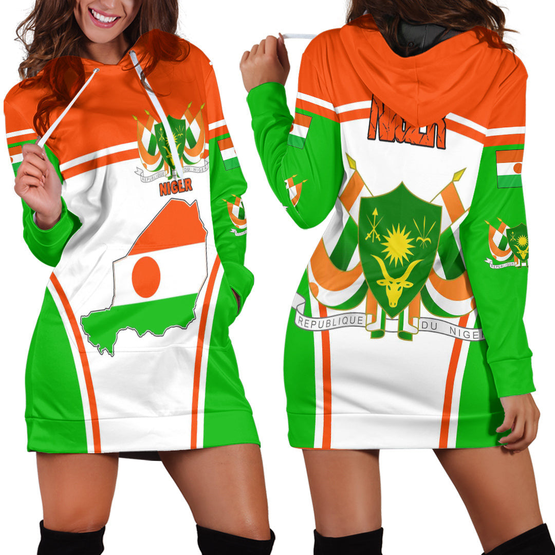 Clothing Niger Active Flag Hoodie Dress