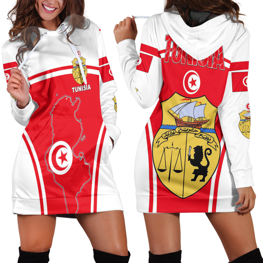 Clothing Tunisia Active Flag Hoodie Dress