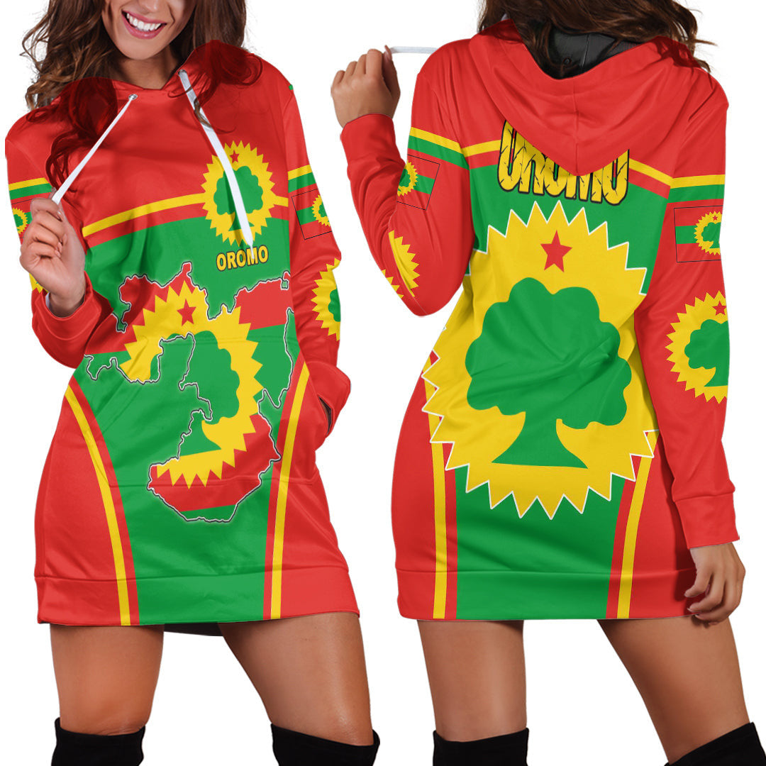 Clothing Oromo Active Flag Hoodie Dress
