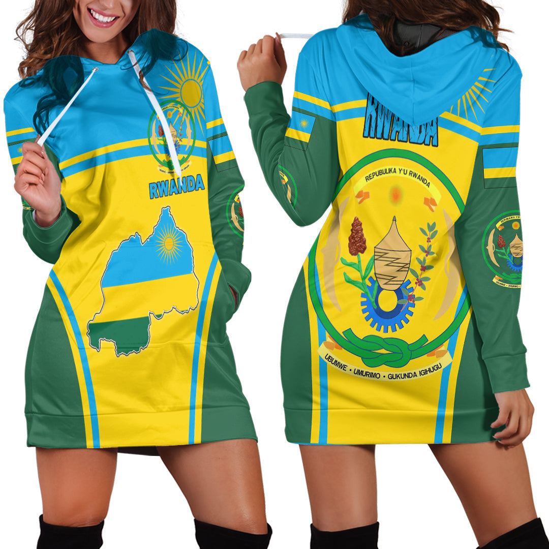Clothing Rwanda Active Flag Hoodie Dress