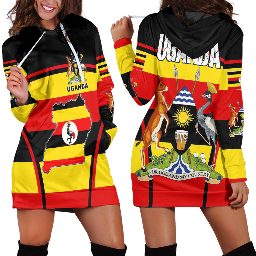 Clothing Uganda Active Flag Hoodie Dress