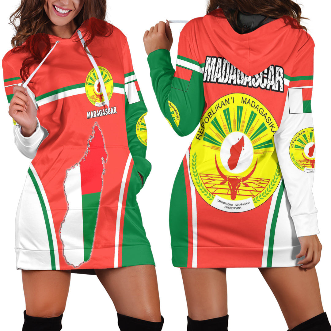 Clothing Madagascar Active Flag Hoodie Dress