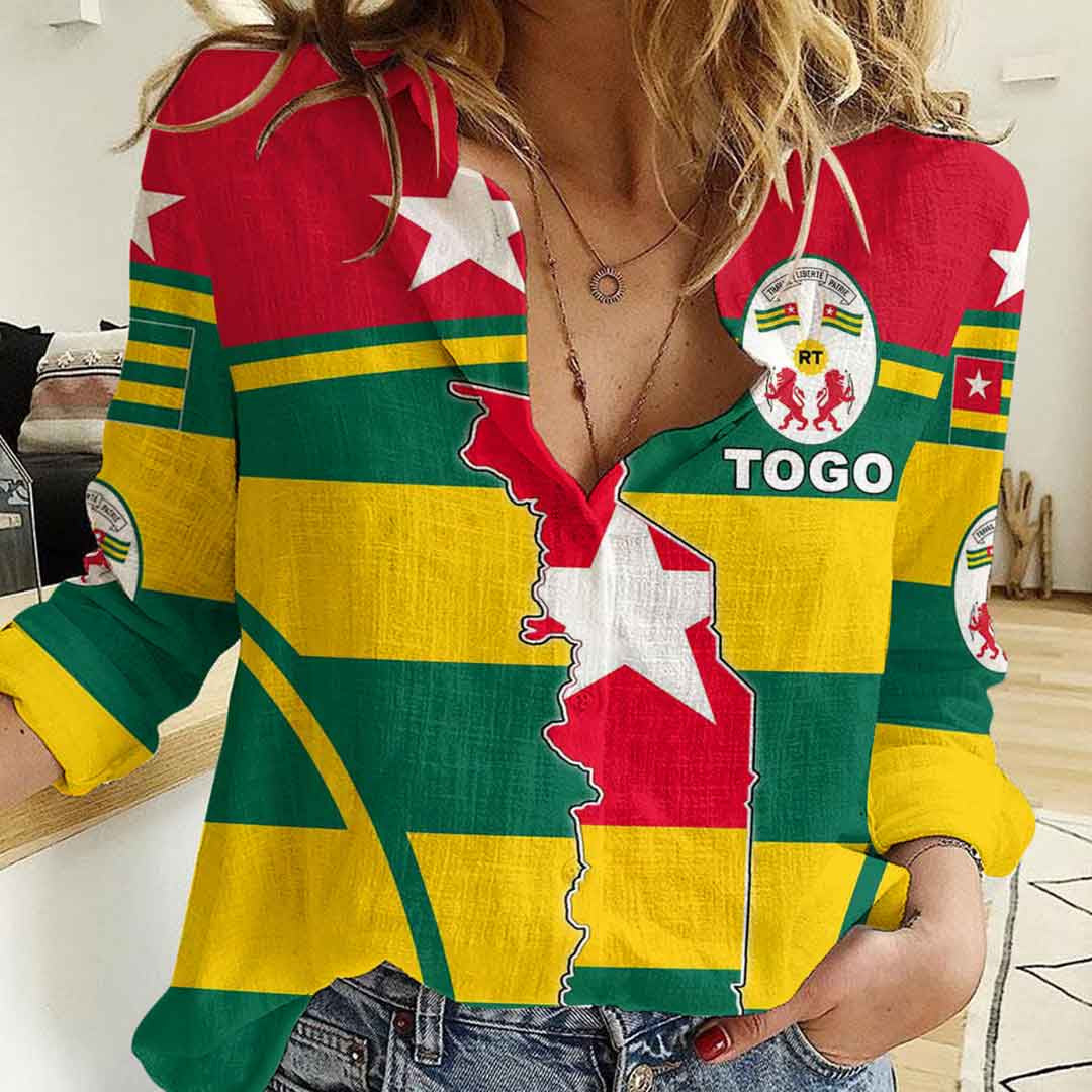 Clothing Togo Active Flag Women Casual Shirt