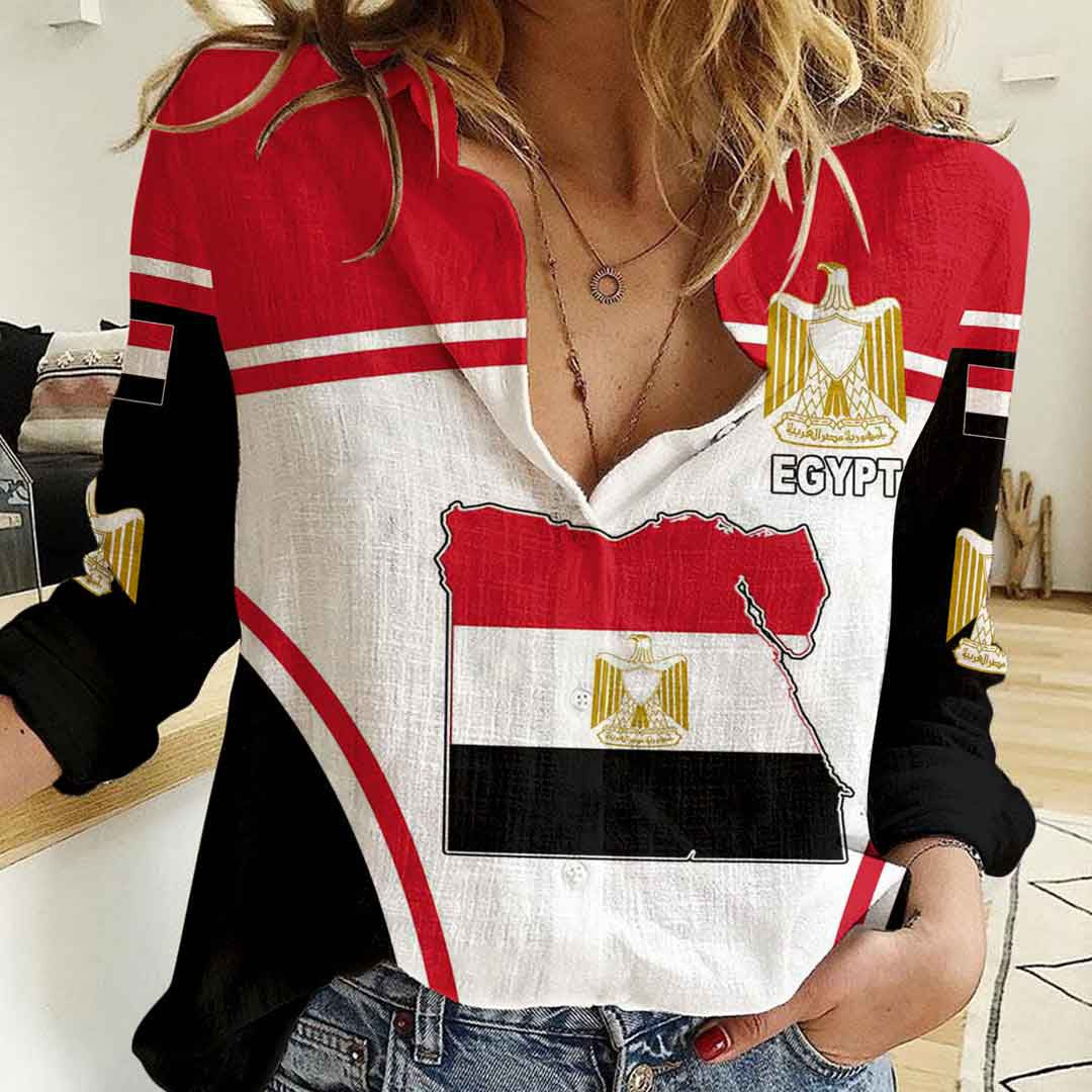 Clothing Egypt Active Flag Women Casual Shirt